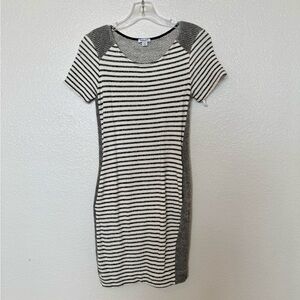 Splendid brand Grey and White Striped Mini Dress